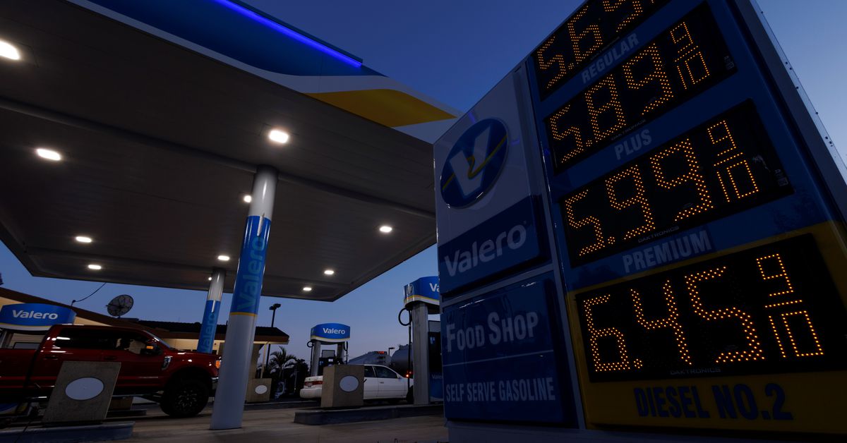 U.S. gasoline futures settle at lowest since before Ukraine crisis