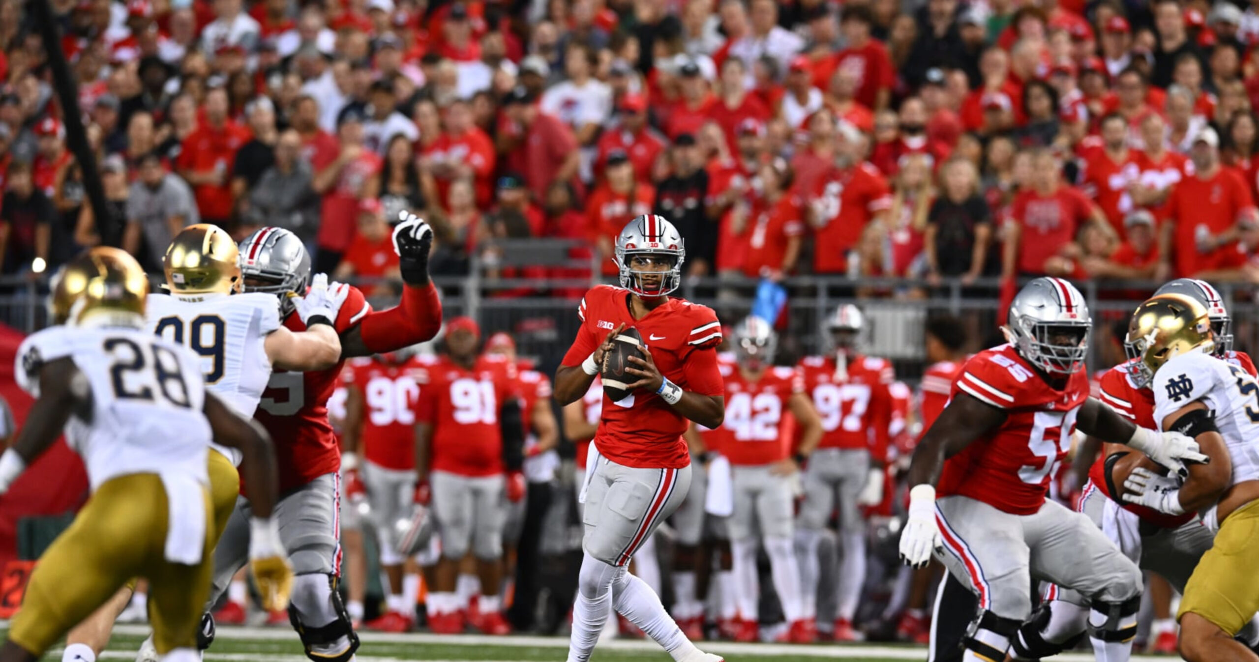 OSU’s C.J. Stroud Dazzles Fans with ‘Special’ Throws, No. 1 Pick Potential vs. ND