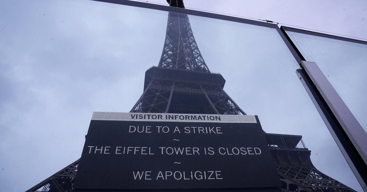 Strike at the Eiffel Tower closes one of the world’s most popular monuments to visitors