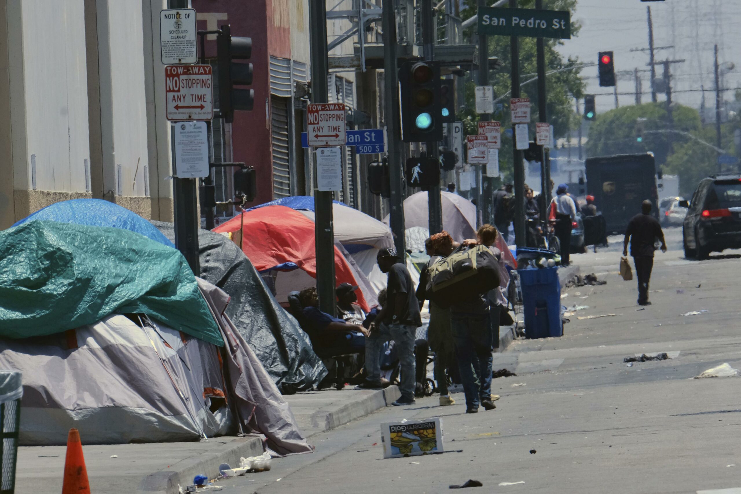 LA homeless numbers up…