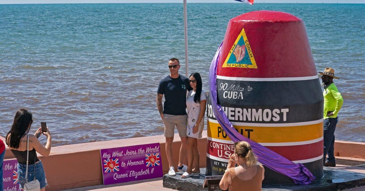 Key West honors Queen Elizabeth at Southernmost Point marker